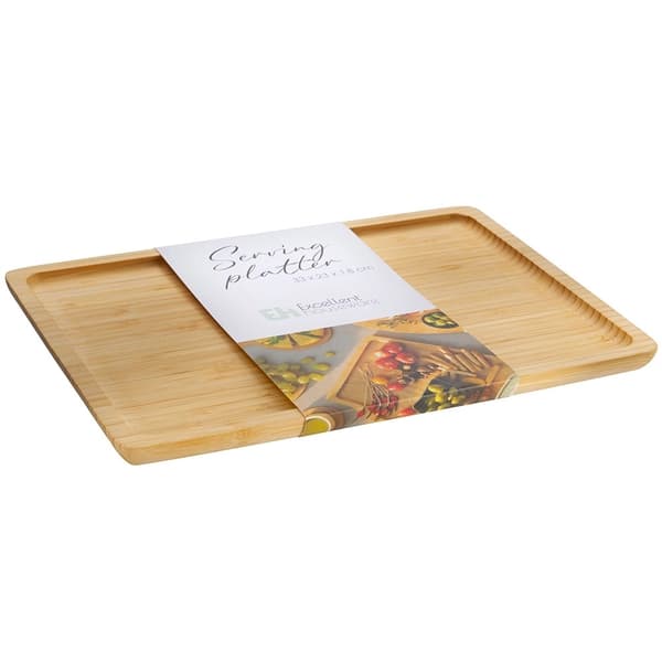Bambus serveringsbakke, rektangulær 33x23 cm