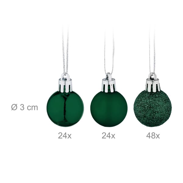 Julgranskulor Set, 96 delar, plast