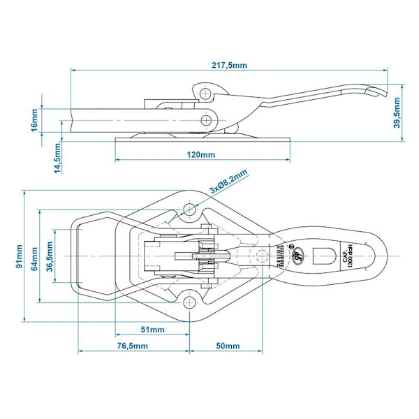 Perävaunun salpa SPP ZB-05