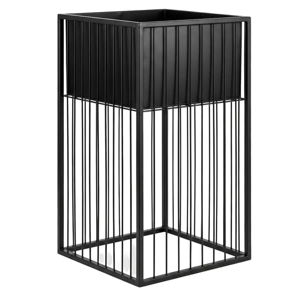 Svart växtställ i järn, 61 cm – Modern gitterdesign