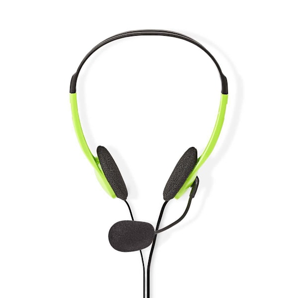 PC-headset | On-Ear | Stereo | 2x 3.5 mm | Fold-Away Mikrofon | Grøn