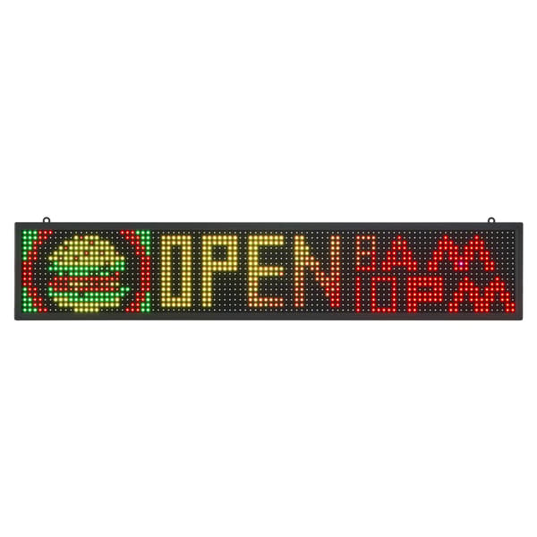 Programmerbar LED-skylt, fullfärg, Bluetooth-app, 102x20 cm