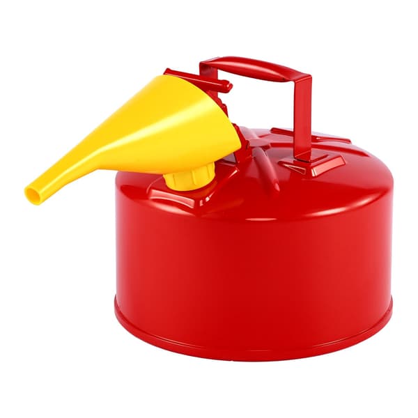 Säkerhetsgasburk 2,5 gallon typ I, flamskydd, tratt