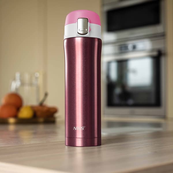Termisk kopp, rosa, 10 oz, isolerad
