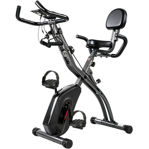 Hopfällbar 3-i-1-motionscykel, Bluetooth LCD, Pulsmätare, Tyst