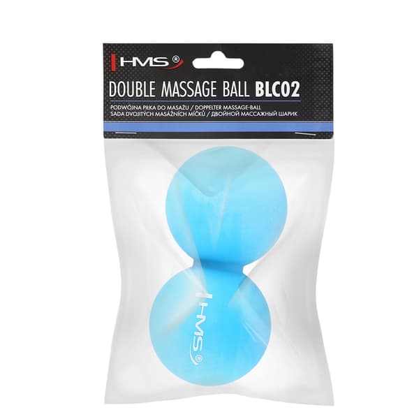 Blå massageboll, dubbel, HMS