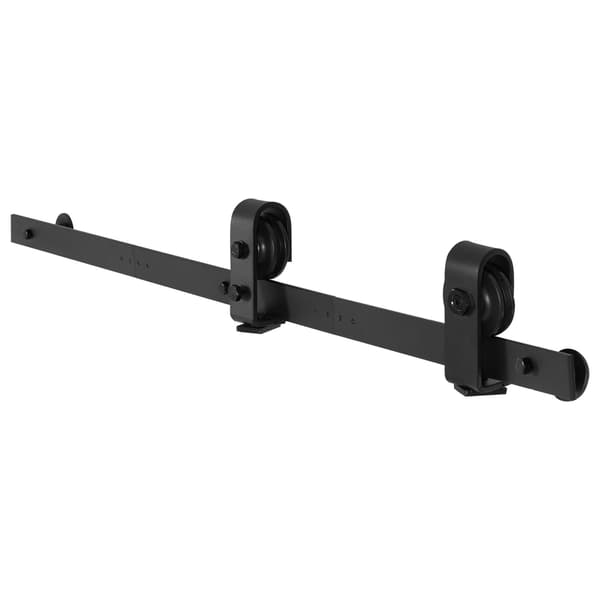 Vikbar ladugårdsdörrsskena, 102 cm toppmonterad, 146 kg