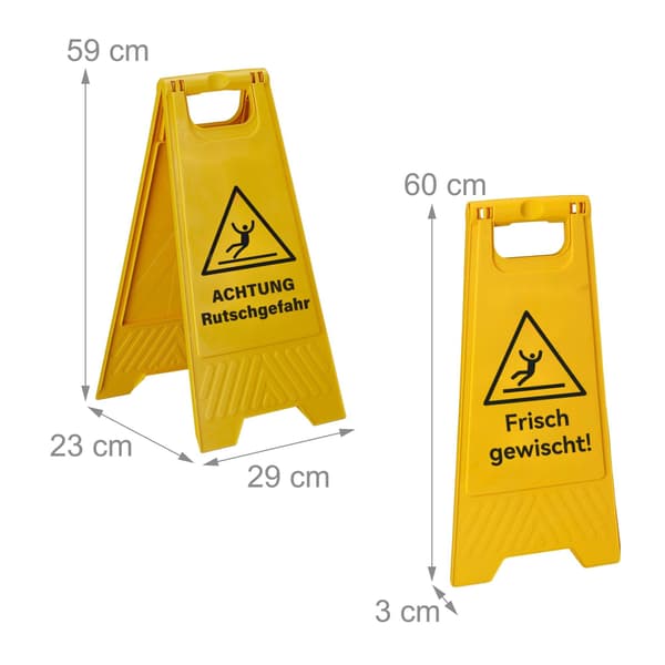 Varningsskyltar för vått golv, hopfällbara, 3-pack