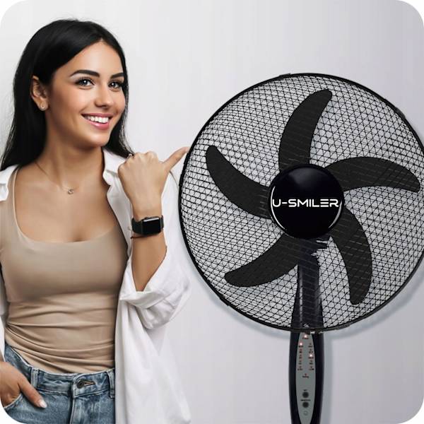 Gulvventilator med fjernbetjening – 3 hastigheder, oscillation