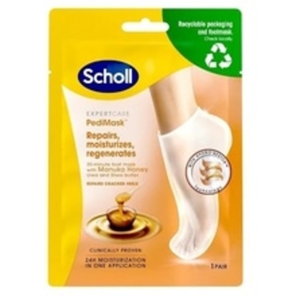 Scholl - Expert Care PediMas Foot Mask With Manuka Honey 1 pár - Hydratační maska na nohy s manukovým medem