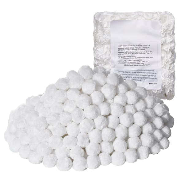 Poolfilterbolde, 2 kg genanvendelig polyester med vaskepose