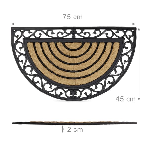 Dörrmatta kokosfiber halvmåne