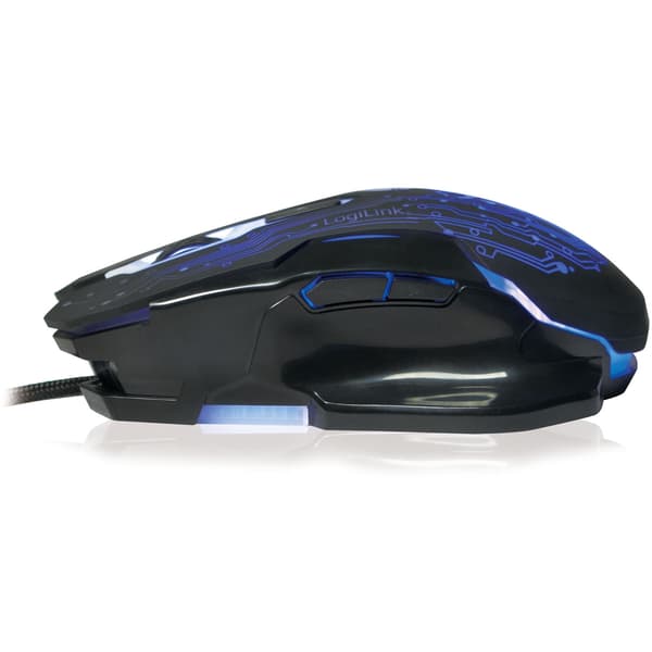 USB-gamingmus, 2400 DPI, 6 knapper, LED-indikator
