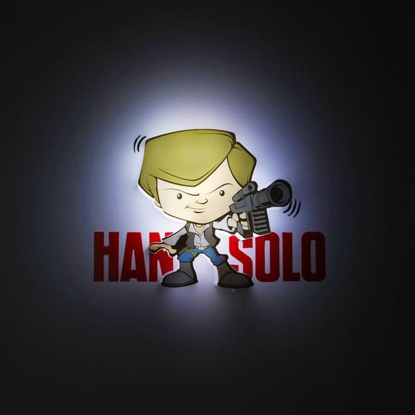 Star Wars Han Solo 3D Light FX Mini Lampe, Natlys til børn