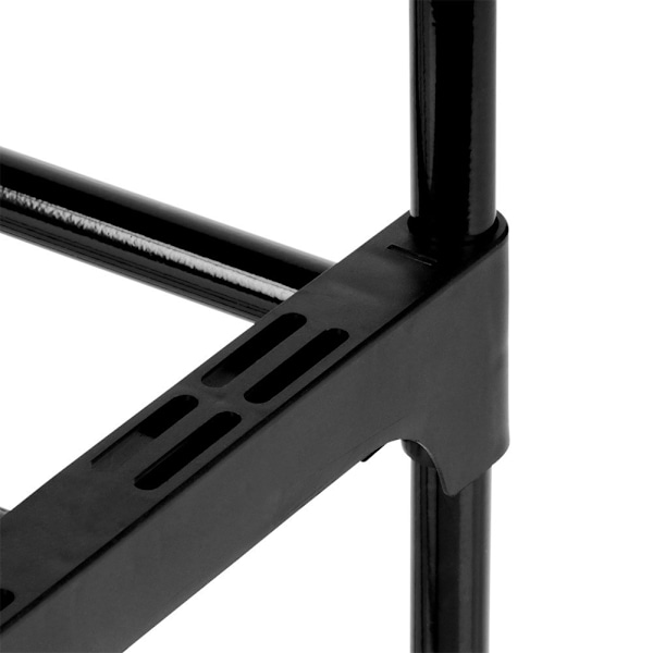 Skohylde metal sort 3-plan 57x28x55 cm