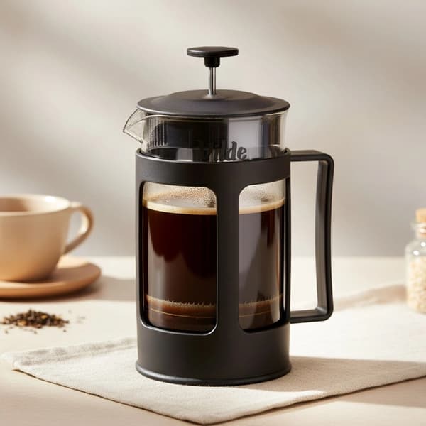French Press kaffebryggare, 600 ml glas