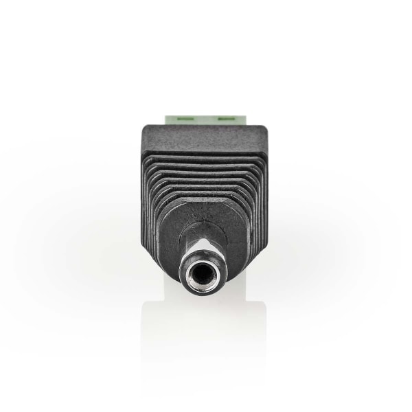 CCTV liitin | 2-Paikkainen Sokeripala | 5.5 x 2.1 mm Uros | Uros | Musta / Vihreä