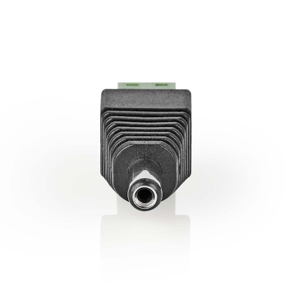 CCTV sikkerhed stik | 2-vejs terminalblok | 5,5 x 2,1 mm han | Han | Grøn / Sort