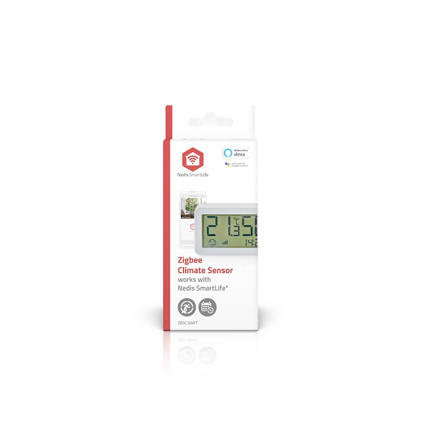 SmartLife Klimasensor | Zigbee 3.0 | Batteri | Android™ / IOS | Hvid