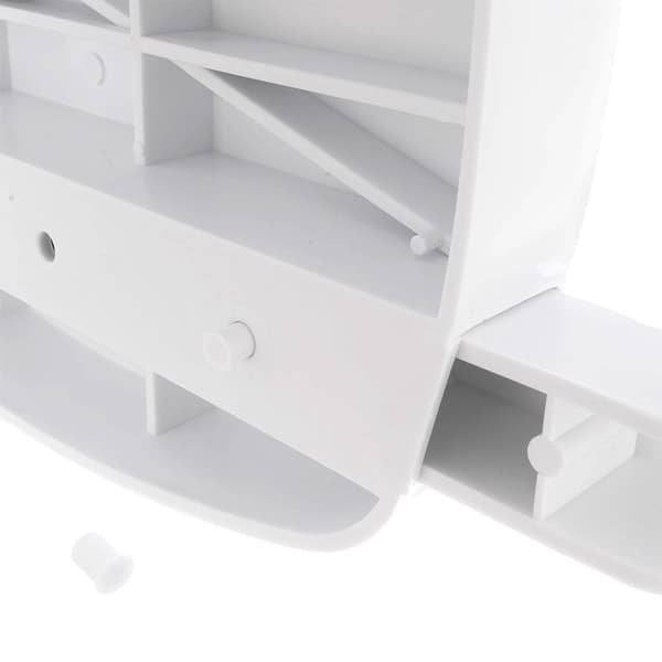 Justerbar vit badsits, 58-77 cm, slitstark plast