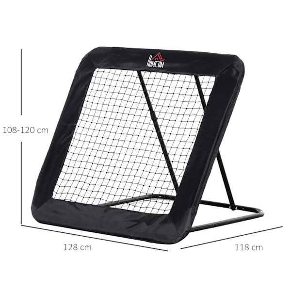 Foldefodboldmål, Fodboldrebounder, Rebound-Væg, Net Til Multisport, 5-Niveau Justerbar, 128X118X108-120 Cm