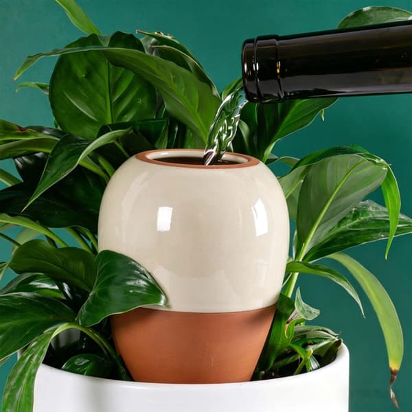 Leravattenkoner med lock, 350 ml, set om 2 - Beige