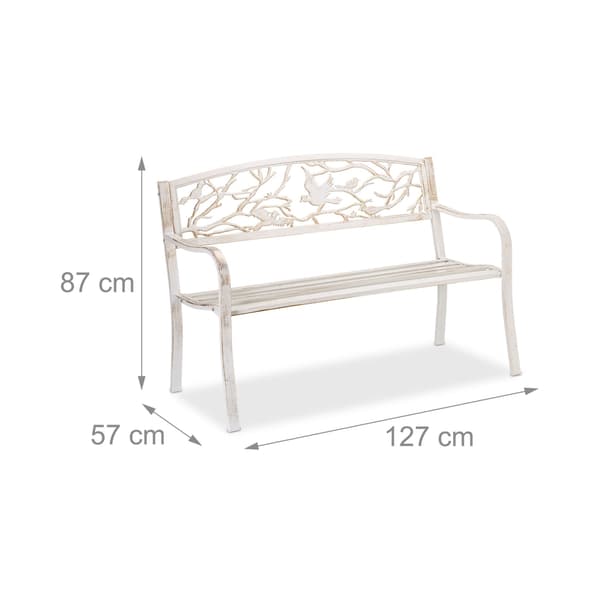 Havebænk i fugledesign