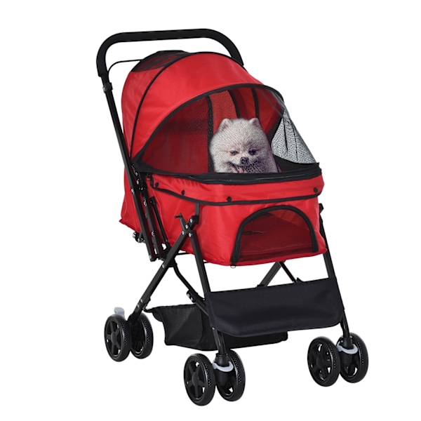 Dog Cart Oxford Red 76.5X52X95Cm Pienet Koirat & Kissat