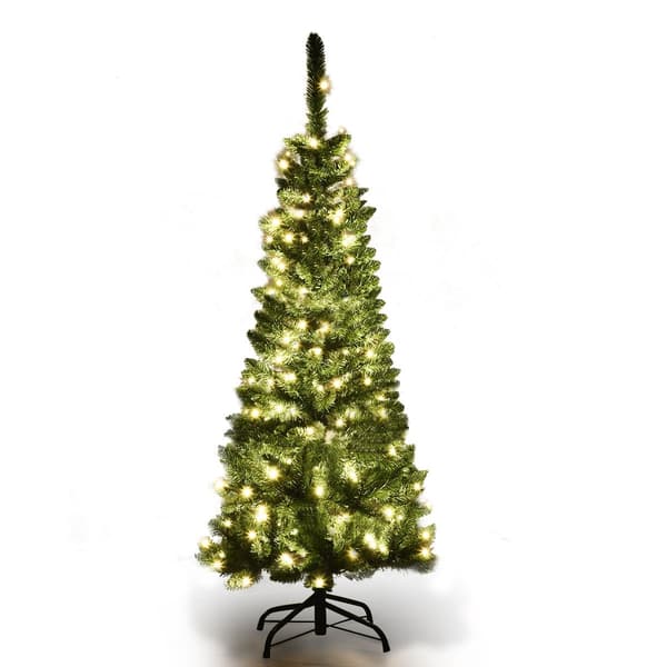 Ohut 135 cm tekokuusi LED-valoilla