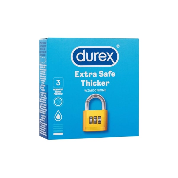 Durex - Extra Safe Thicker - For Men, 3 pc