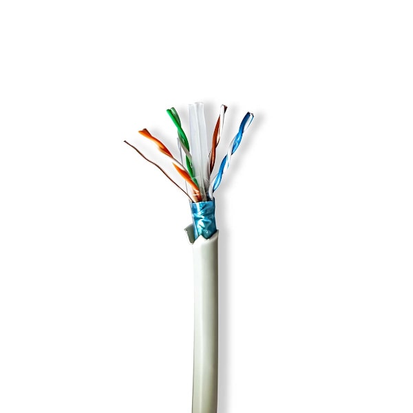 Verkkokaapeli | CAT6 | Säikeinen | F/UTP | Puhdas kupari | 50.0 m | Sisäkäyttöön | Pyöreä | LSZH | Harmaa | Vetolaatikko