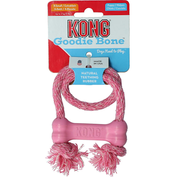 KONG Puppy Goodie Bone med reb XS EU