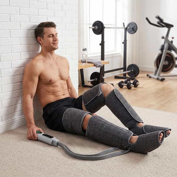Benkompressionsmassageapparat med varme, 3 tilstande, 3 intensiteter