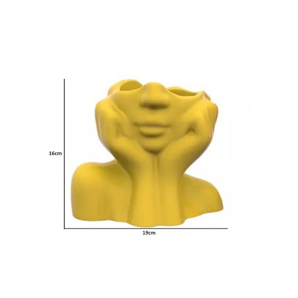 Vase Iskandinav Layd - Gul