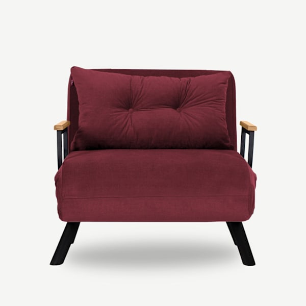 1-sæders sovesofa Sando enkelt - rødbrun