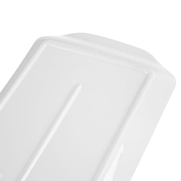 Serveringsfat i porslin, vitt, 36x15,5 cm