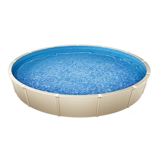 5,5 m rund poolfolie, vinylöverlappning, 132 cm vägg