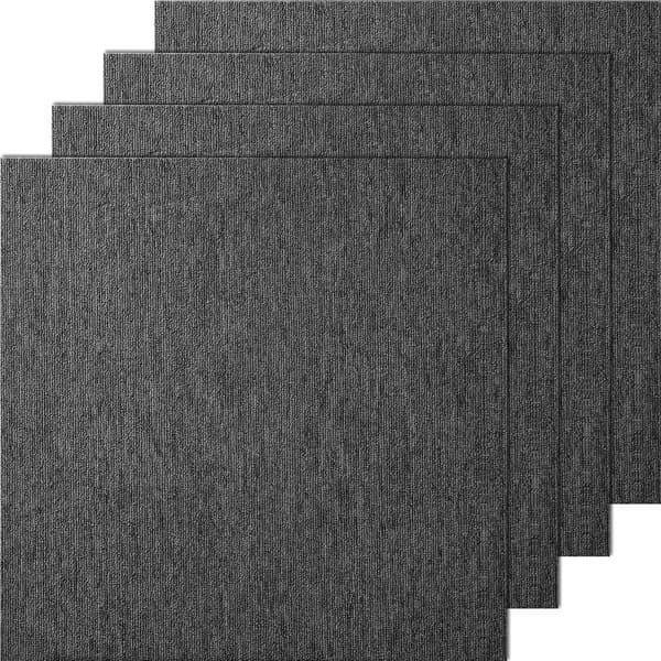 Återanvändbara mattplattor 20x20, vadderade, 20-pack, mörkgrå