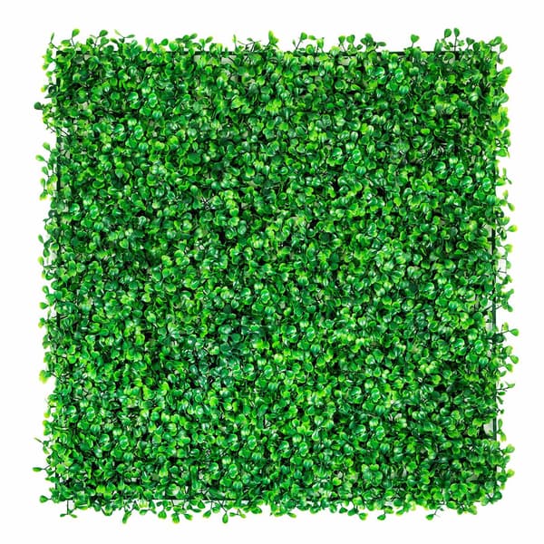 Konstgjorda buxbompaneler 12-pack 25x25 cm, UV-skyddade