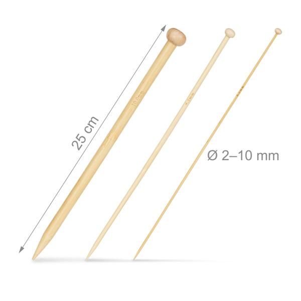 bambu stickor set med 36 delar och påse