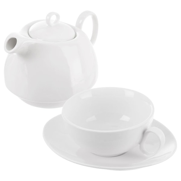 Te kanna set i porslin - Diskmaskin- och mikrovågssäker