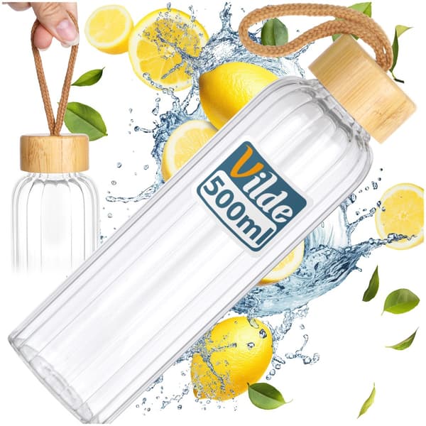 Lasinen vesipullo, 500 ml