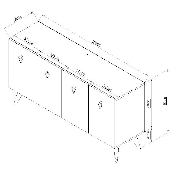 Console Bare - Antracit, Silver