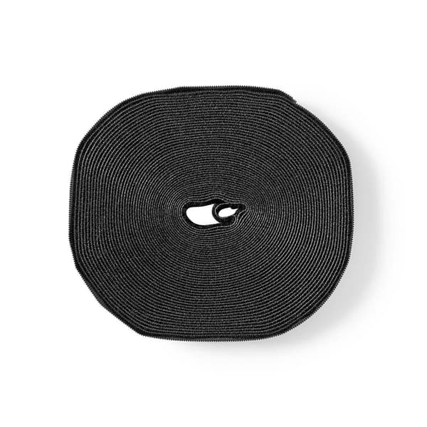Velcro-tarrarulla | Velcro kaapeliside | 1x Hook-ja loop Roll | Musta