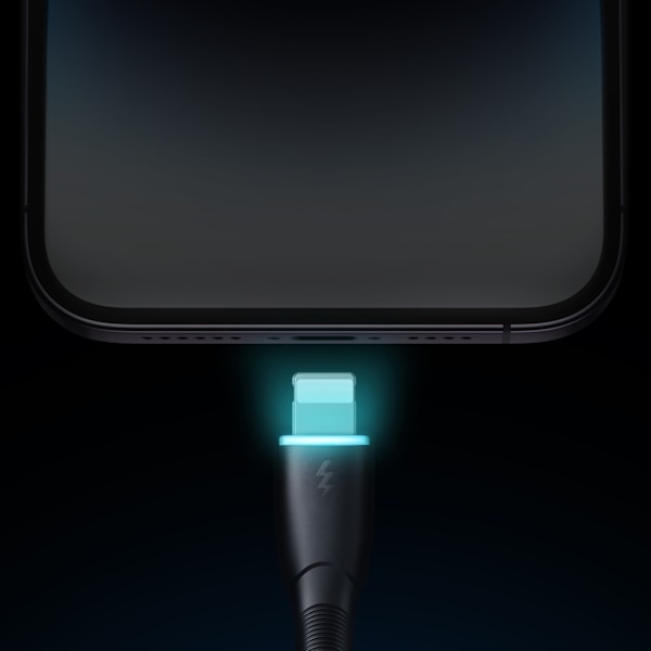 Kabel till iPhone Starry Series USB-A - Lightning 3A 1m svart