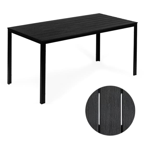 Catering havebord 156 x 78 cm Sort