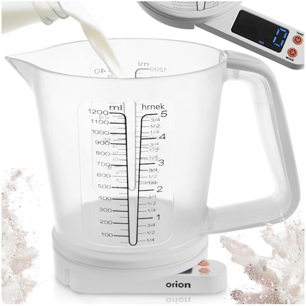 Keittiövaaka ja mittakuppi 5 kg, 1,2 l