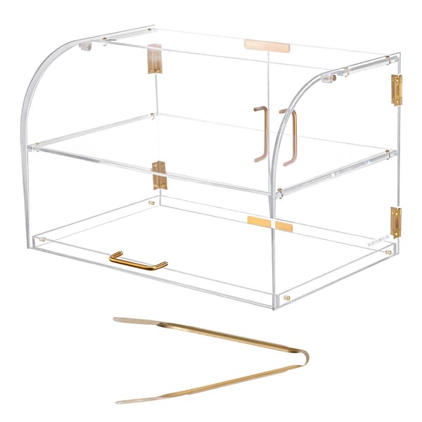 Bageridisplay, 2-våningar akryl, magnetiska dörrar