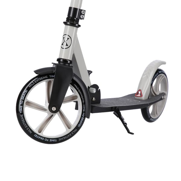 Grå sparkescooter, foldbar, justerbar i højden