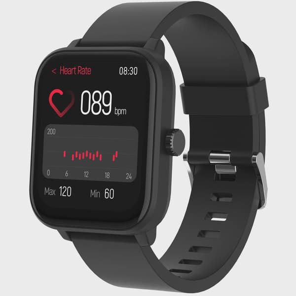Smartwatch med GPS, puls- og iltsensor, sort